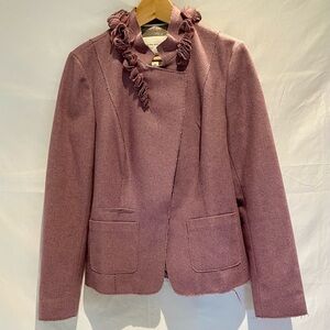 Banana Republic Wool-blend Floral Appliqué Jacket, size 12